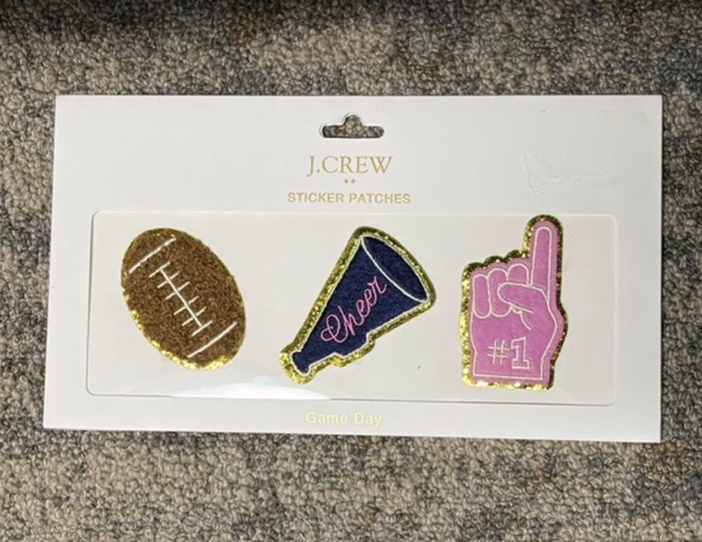 J Crew Factory Sticker Patches Football Cheer Foam Finger Set of 3 #CA942 $24.50